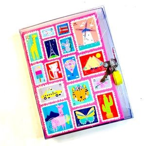 World Travel Stamps Diary for Kids or Adults